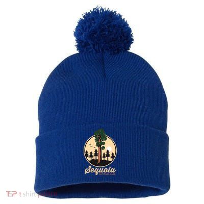 Sequoia General Sher Tree Camping Sequoia National Park Cute Gift Pom Pom 12in Knit Beanie