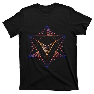 Sacred Geometry Star Tetrahedron Merkaba T-Shirt