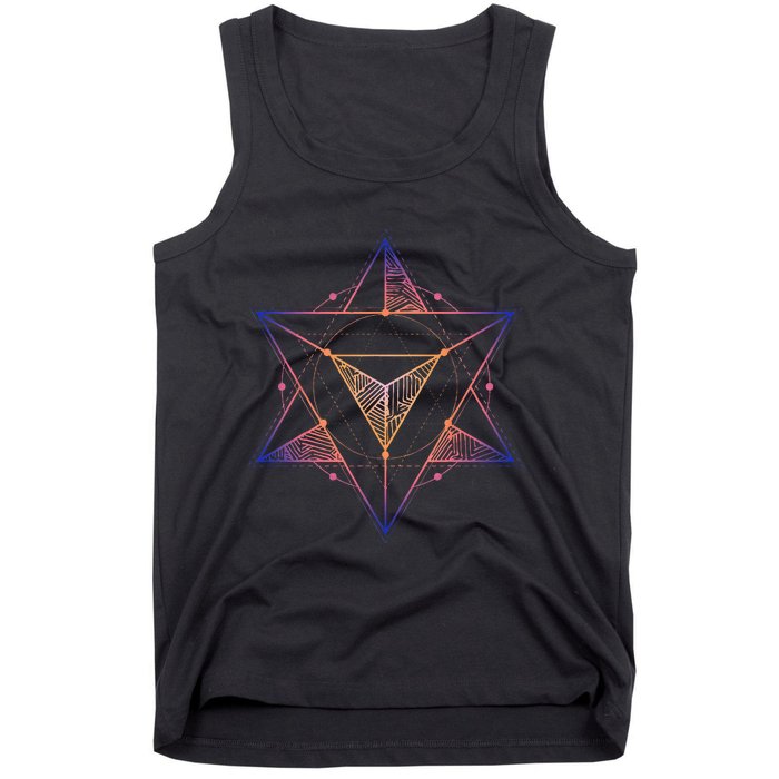 Sacred Geometry Star Tetrahedron Merkaba Tank Top