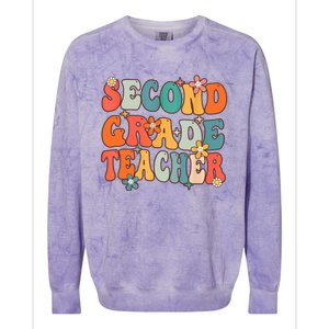 Second Grade Teacher Team 2Nd Grade Back To School First Day Gift Colorblast Crewneck Sweatshirt