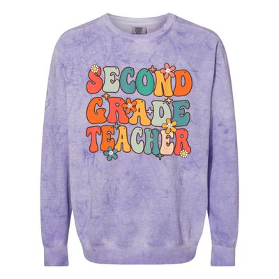 Second Grade Teacher Team 2Nd Grade Back To School First Day Gift Colorblast Crewneck Sweatshirt