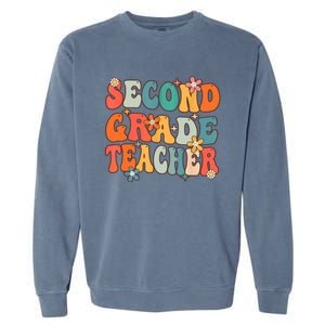 Second Grade Teacher Team 2Nd Grade Back To School First Day Gift Garment-Dyed Sweatshirt