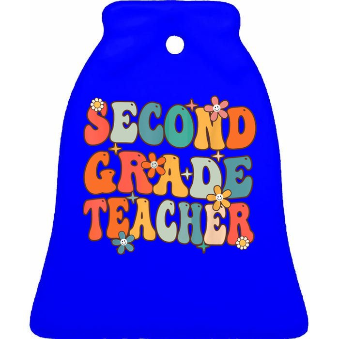 Second Grade Teacher Team 2Nd Grade Back To School First Day Gift Ceramic Bell Ornament