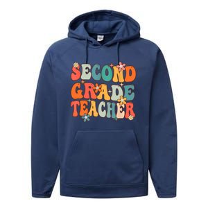 Second Grade Teacher Team 2Nd Grade Back To School First Day Gift Performance Fleece Hoodie