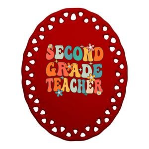 Second Grade Teacher Team 2Nd Grade Back To School First Day Gift Ceramic Oval Ornament