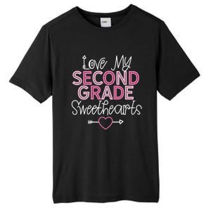 Second Grade Teacher Valentines Day Cool Gift Love Sweethearts Cute Gift Tall Fusion ChromaSoft Performance T-Shirt