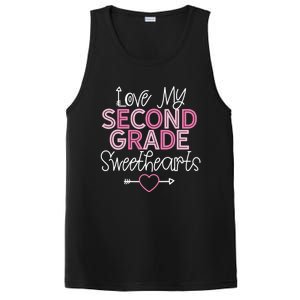 Second Grade Teacher Valentines Day Cool Gift Love Sweethearts Cute Gift PosiCharge Competitor Tank