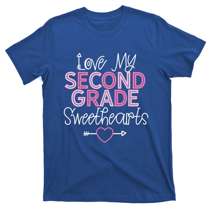 Second Grade Teacher Valentines Day Cool Gift Love Sweethearts Cute Gift T-Shirt