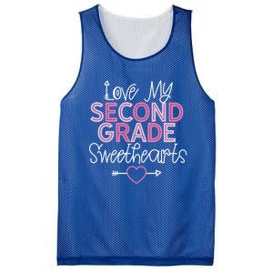 Second Grade Teacher Valentines Day Cool Gift Love Sweethearts Cute Gift Mesh Reversible Basketball Jersey Tank