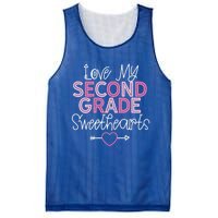 Second Grade Teacher Valentines Day Cool Gift Love Sweethearts Cute Gift Mesh Reversible Basketball Jersey Tank