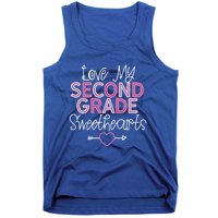 Second Grade Teacher Valentines Day Cool Gift Love Sweethearts Cute Gift Tank Top