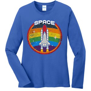 Space Graphic The Astronaut Gift Ladies Long Sleeve Shirt