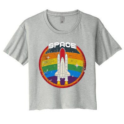 Space Graphic The Astronaut Gift Women's Crop Top Tee