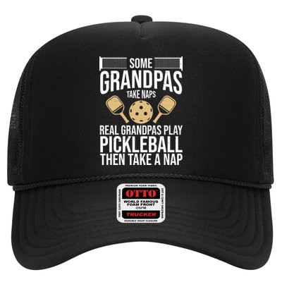 Some Grandpas Take Naps Real Grandpas Play Pickleball Funny Trucker Hat