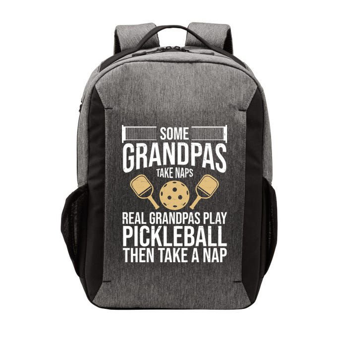 Some Grandpas Take Naps Real Grandpas Play Pickleball Funny Vector Backpack