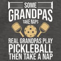 Some Grandpas Take Naps Real Grandpas Play Pickleball Funny Vector Backpack