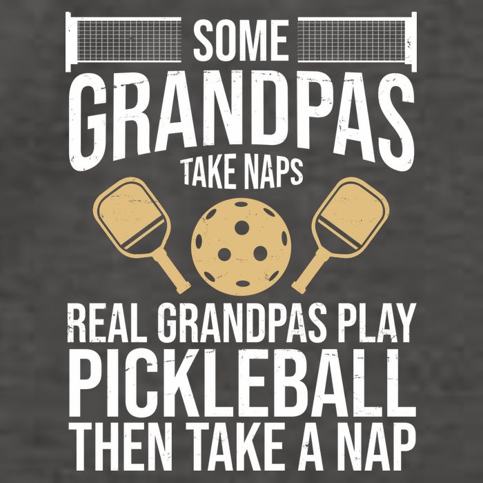 Some Grandpas Take Naps Real Grandpas Play Pickleball Funny Vector Backpack