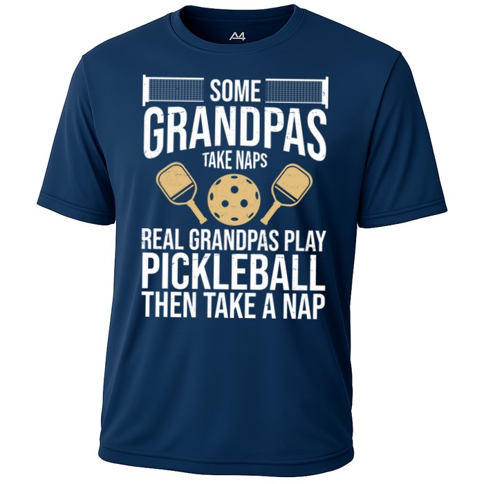 Some Grandpas Take Naps Real Grandpas Play Pickleball Funny Performance Shirt