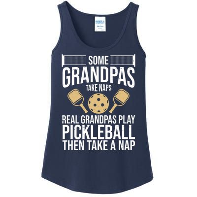 Some Grandpas Take Naps Real Grandpas Play Pickleball Funny Ladies Essential Tank