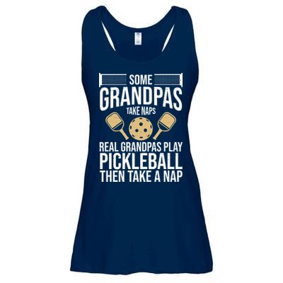 Some Grandpas Take Naps Real Grandpas Play Pickleball Funny Ladies Essential Flowy Tank