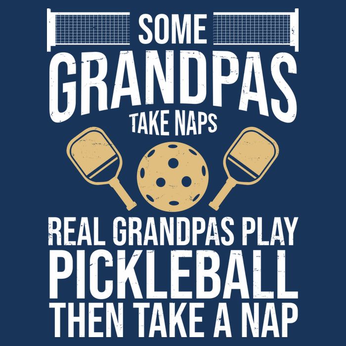 Some Grandpas Take Naps Real Grandpas Play Pickleball Funny Flatbill Hat