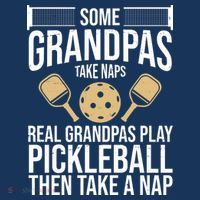 Some Grandpas Take Naps Real Grandpas Play Pickleball Funny Short Acrylic Beanie