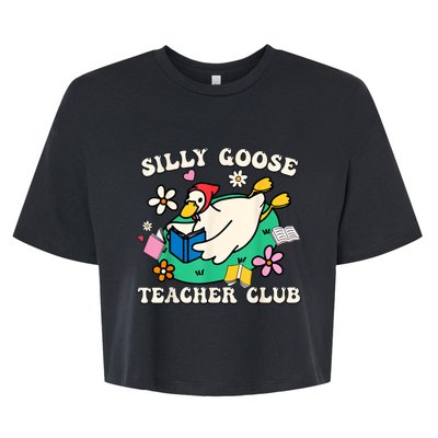 Silly Goose Teacher Club Bella+Canvas Jersey Crop Tee