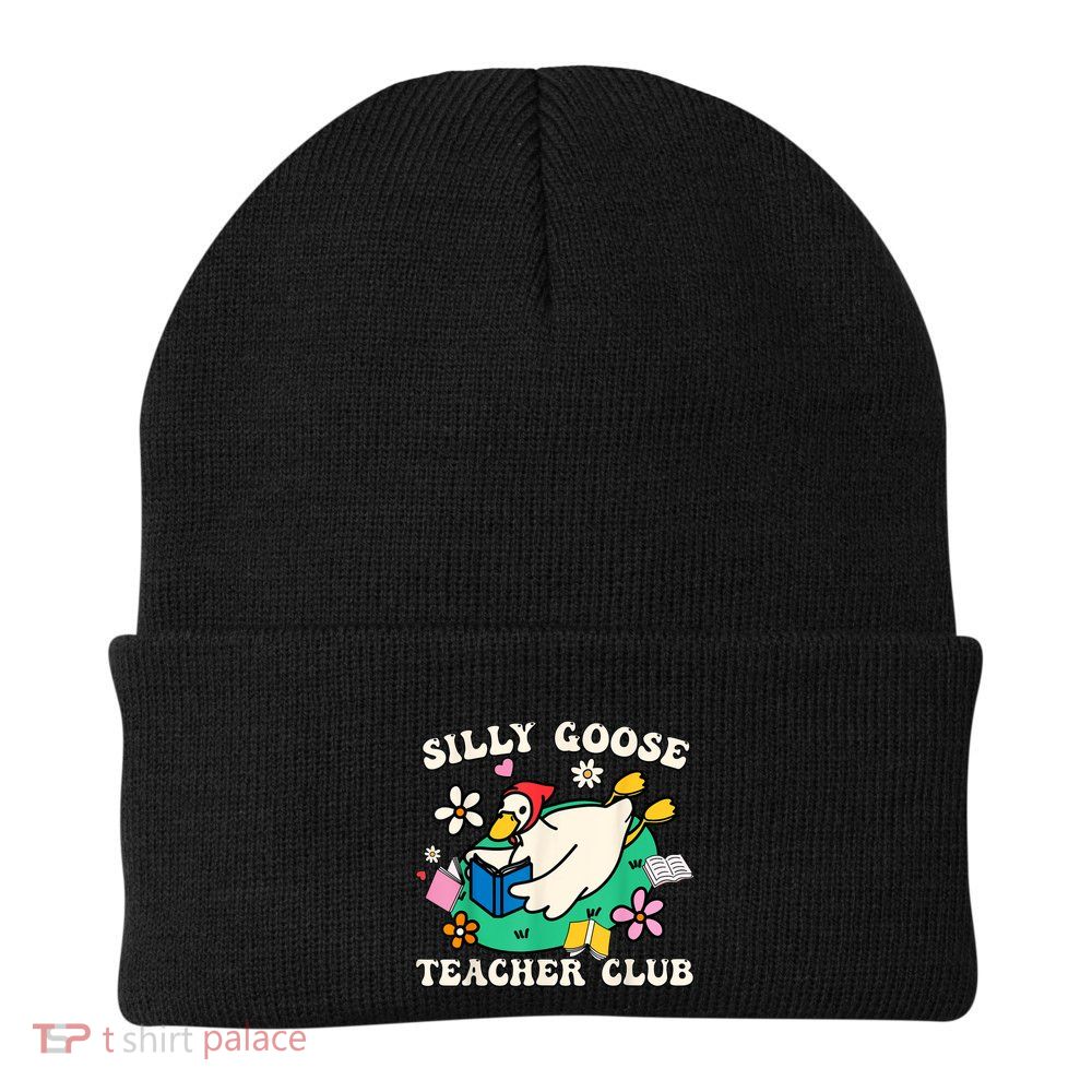 Silly Goose Teacher Club Knit Cap Winter Beanie