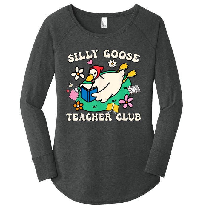 Silly Goose Teacher Club Women's Perfect Tri Tunic Long Sleeve Shirt