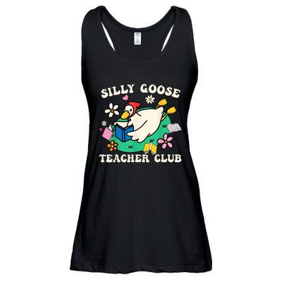 Silly Goose Teacher Club Ladies Essential Flowy Tank