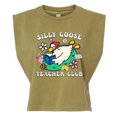 Silly Goose Teacher Club Garment-Dyed Women's Muscle Tee