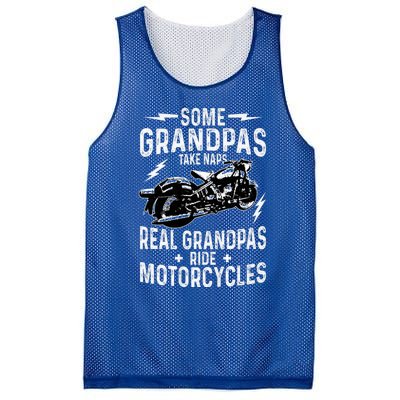 Some Grandpas Take Naps Real Grandpas Ride Motorcycle Mesh Reversible Basketball Jersey Tank