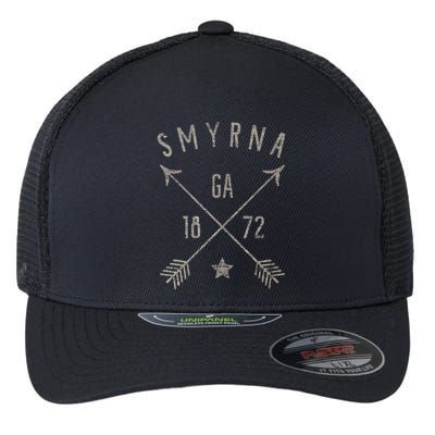 Smyrna Ga T Distressed Boho Style Home City Flexfit Unipanel Trucker Cap