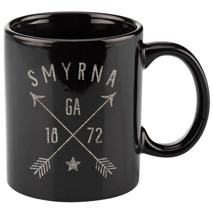 Smyrna Ga T Distressed Boho Style Home City 11oz C Handle Ceramic Mug