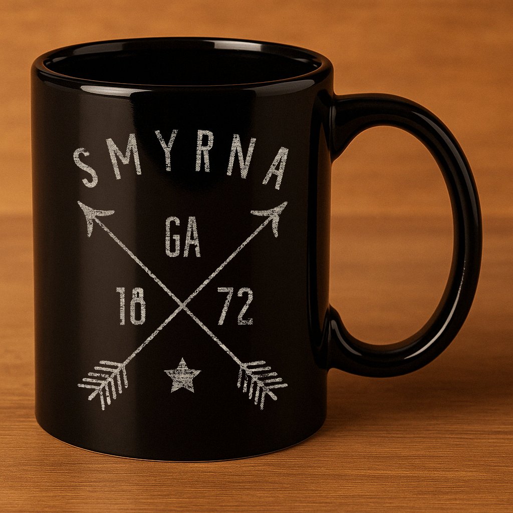 Smyrna Ga T Distressed Boho Style Home City 11oz C Handle Ceramic Mug