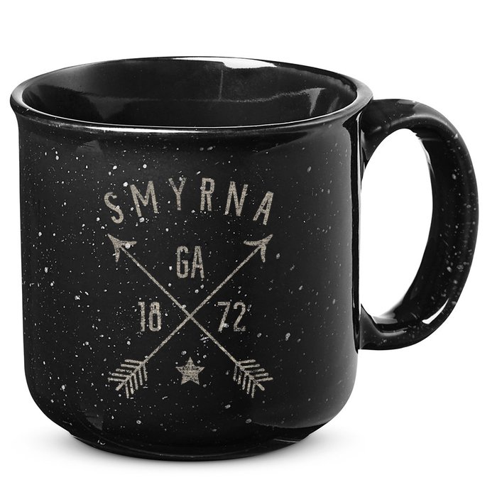 Smyrna Ga T Distressed Boho Style Home City 15oz Campfire Ceramic Mug