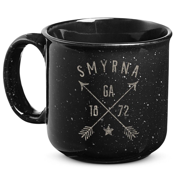 Smyrna Ga T Distressed Boho Style Home City 15oz Campfire Ceramic Mug