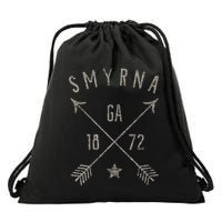Smyrna Ga T Distressed Boho Style Home City Drawstring Bag