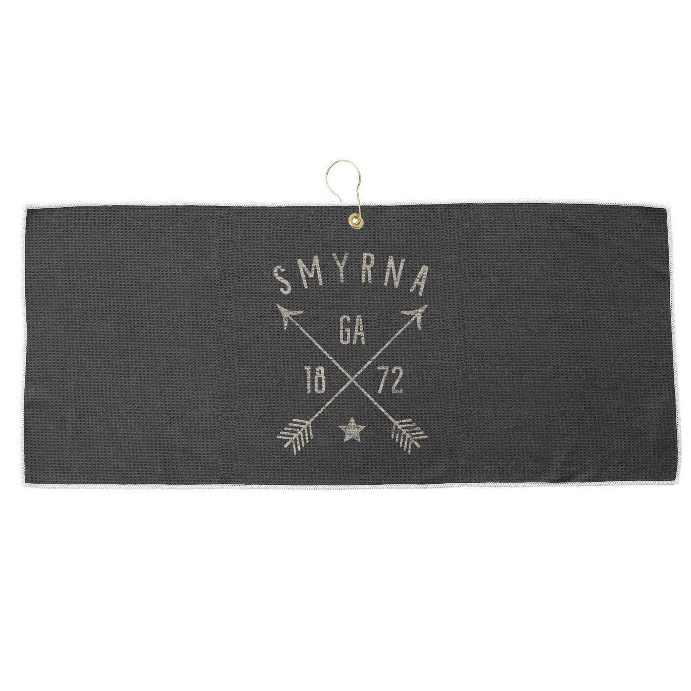 Smyrna Ga T Distressed Boho Style Home City Large Microfiber Waffle Golf Towel