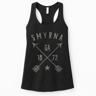 Smyrna Ga T Distressed Boho Style Home City Womens Tank Top