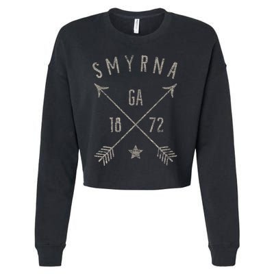 Smyrna Ga T Distressed Boho Style Home City Cropped Pullover Crew