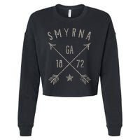 Smyrna Ga T Distressed Boho Style Home City Cropped Pullover Crew