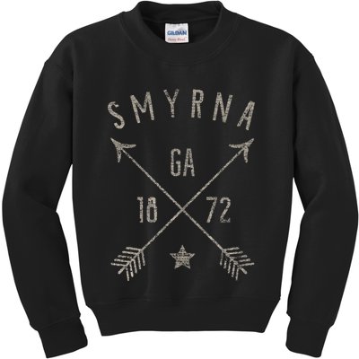 Smyrna Ga T Distressed Boho Style Home City Kids Sweatshirt