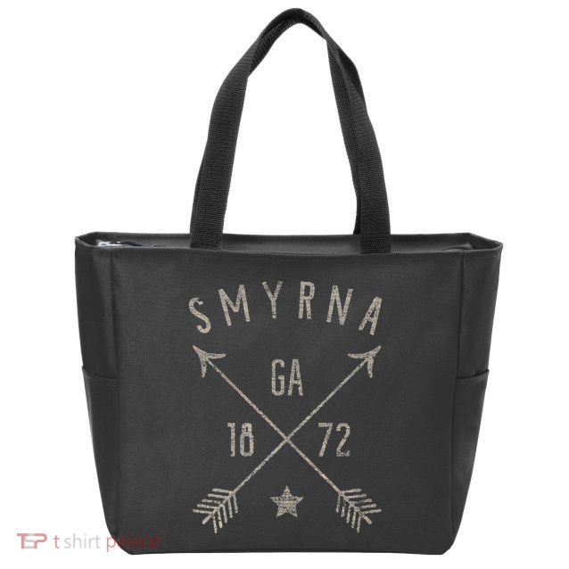 Smyrna Ga T Distressed Boho Style Home City Zip Tote Bag