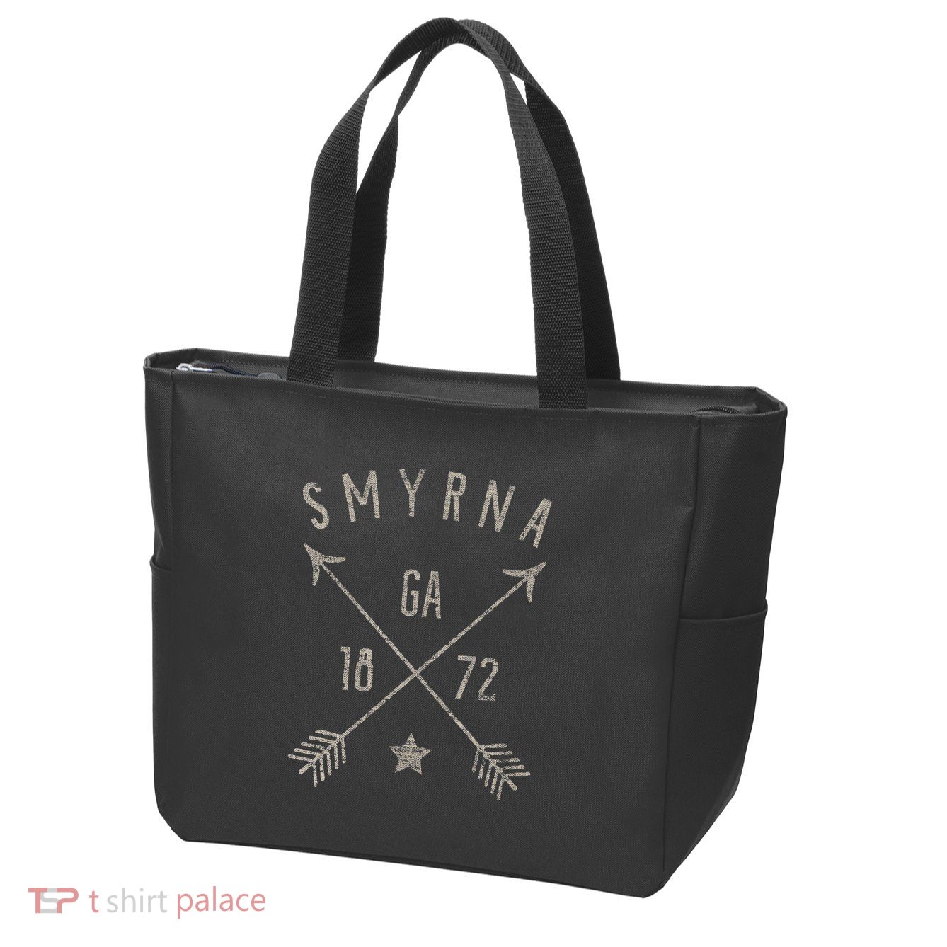 Smyrna Ga T Distressed Boho Style Home City Zip Tote Bag