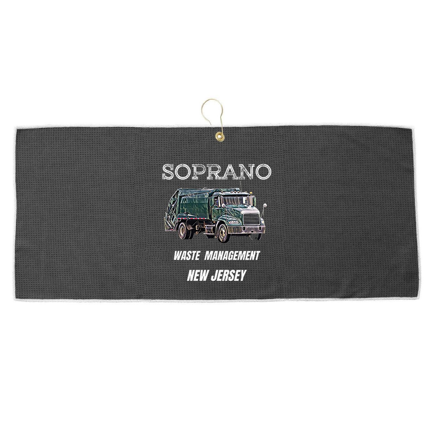 Soprano Garbage Truck Waste Management Large Microfiber Waffle Golf Towel