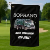Soprano Garbage Truck Waste Management Golf Towel