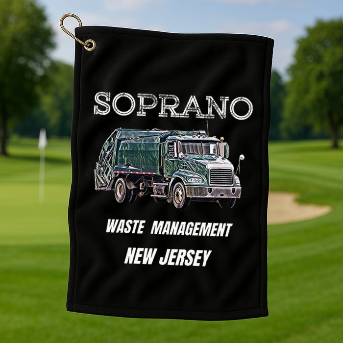 Soprano Garbage Truck Waste Management Golf Towel