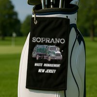 Soprano Garbage Truck Waste Management Golf Towel