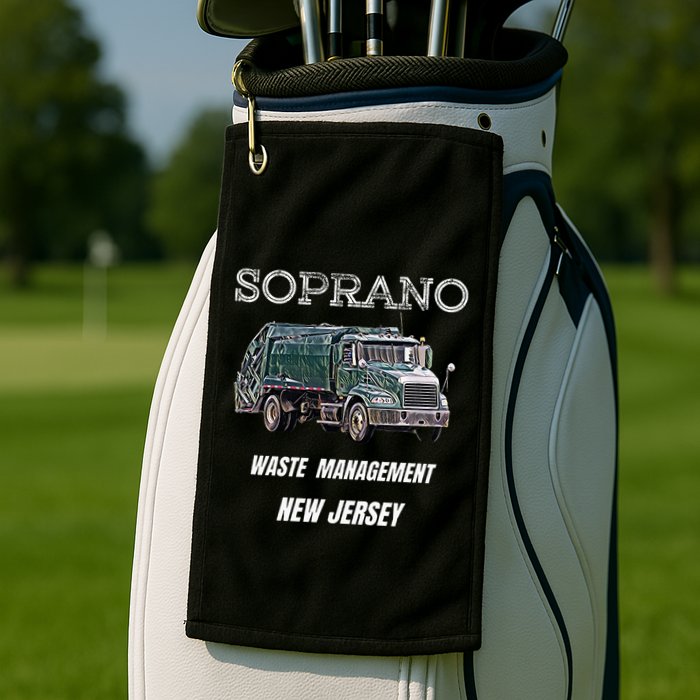Soprano Garbage Truck Waste Management Golf Towel